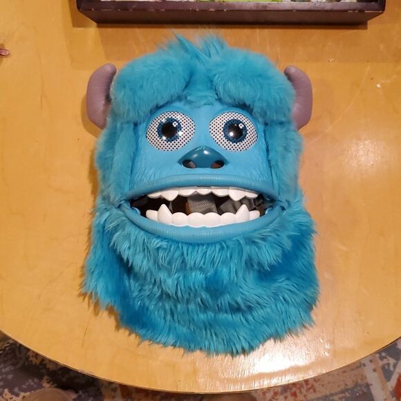 SULLY Monsters Inc. Plush FURRY MASK Mechanical Moveable Mouth Eyebrows Kids - Picture 1 of 5